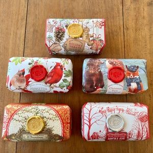 Set of (5) Michel Design Works X-Mas Large Bar Soap Set NEW